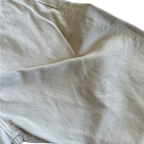 Reformation Cynthia Belted High Rise Straight Jeans Ivory Cream - Picture 8 of 10